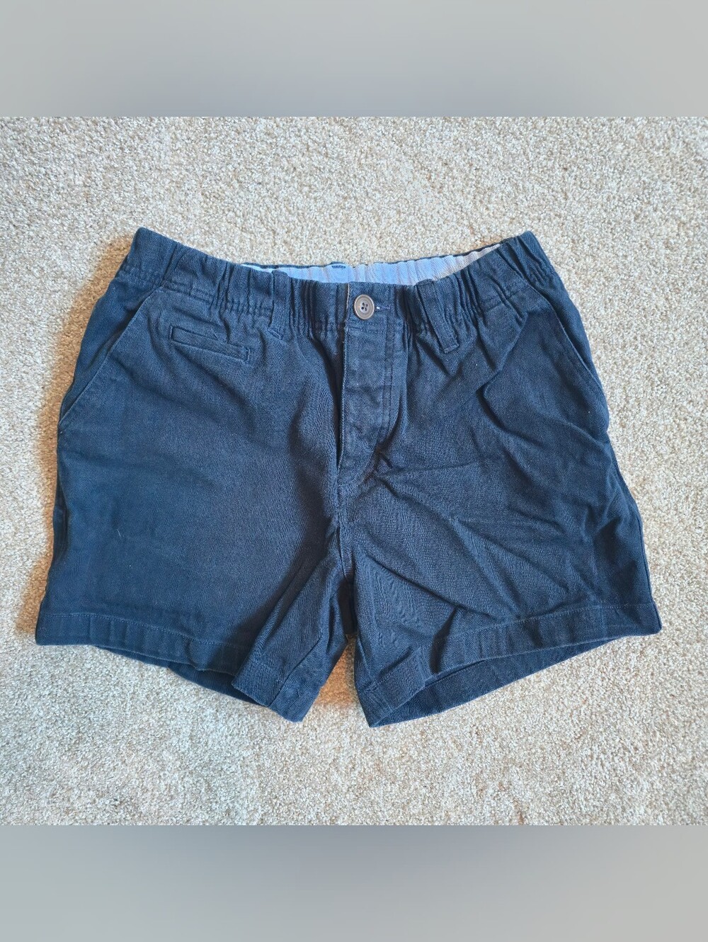 Chubbies Navy Blue Original Stretch Twill Short Button Closure 5.5" Medium